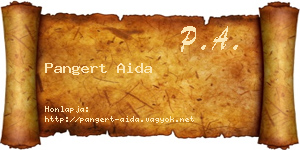 Pangert Aida névjegykártya